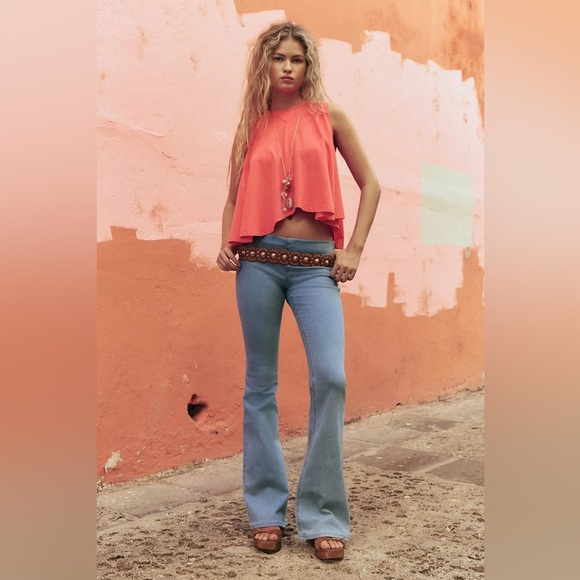 We the Free Penny Pull On Flare Stretch Jeans Size 29 Retro Bell Festival Boho - Picture 1 of 11